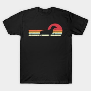 Dachshund Retro Vintage Sunset T-Shirt